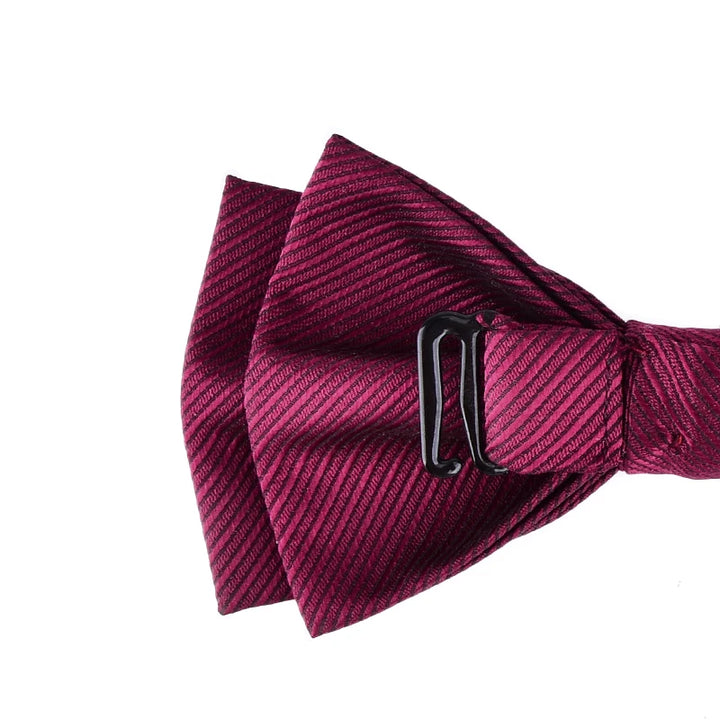 Bow Tie Men Groom Formal Suit Wine Red Wedding Best Man Black Bow Tide