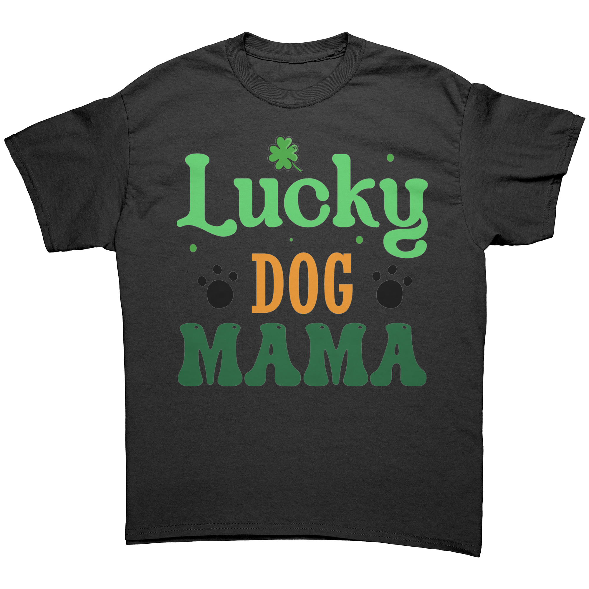 Lucky_Dog_Mama_Gildan_Unisex_T-shirt_Black_Front_Mockup.png