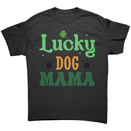 Lucky_Dog_Mama_Gildan_Unisex_T-shirt_Black_Front_Mockup.png