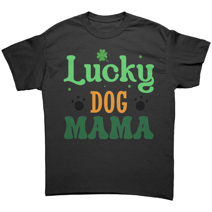 Lucky_Dog_Mama_Gildan_Unisex_T-shirt_Black_Front_Mockup.png