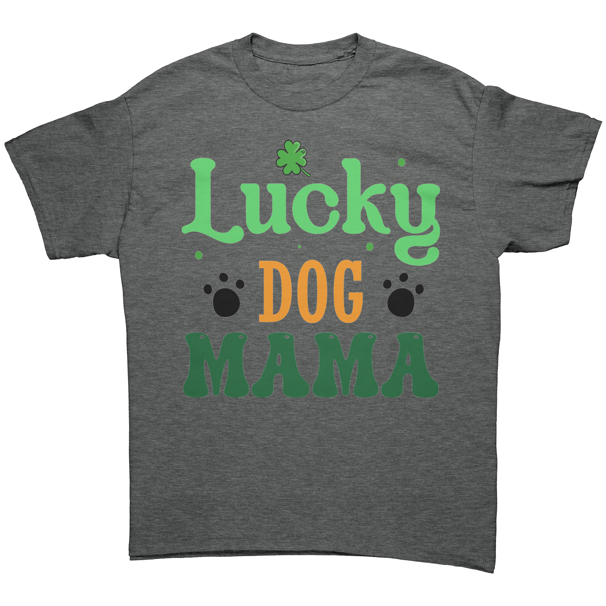 Lucky_Dog_Mama_Gildan_Unisex_T-shirt_Graphite_Heather_Front_Mockup.png