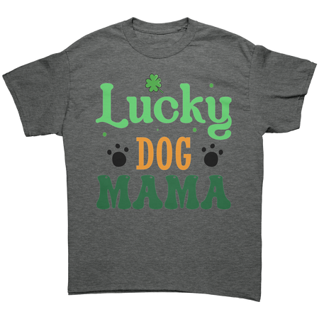 Lucky_Dog_Mama_Gildan_Unisex_T-shirt_Graphite_Heather_Front_Mockup.png