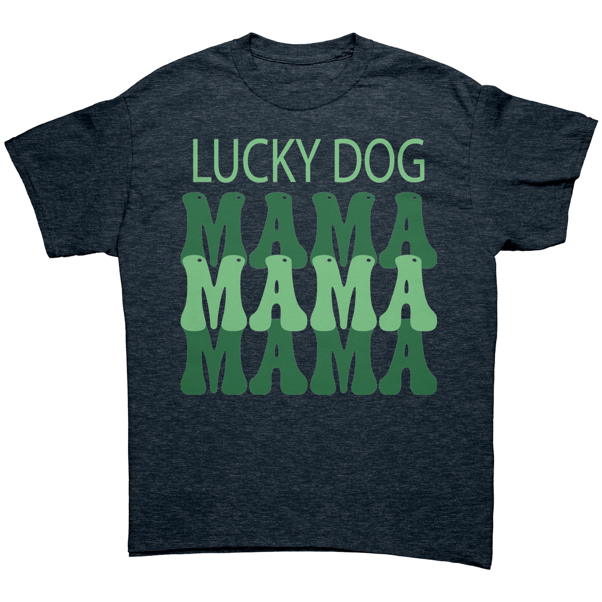 Lucky_Dog_Mama_St_Patricks_Day_Unisex__Heather_Navy_Front_Mockup.png