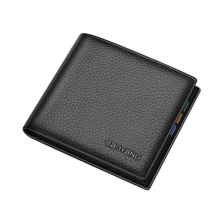 Banyanu Men's Horizontal Leather Driving License One-Piece Wallet