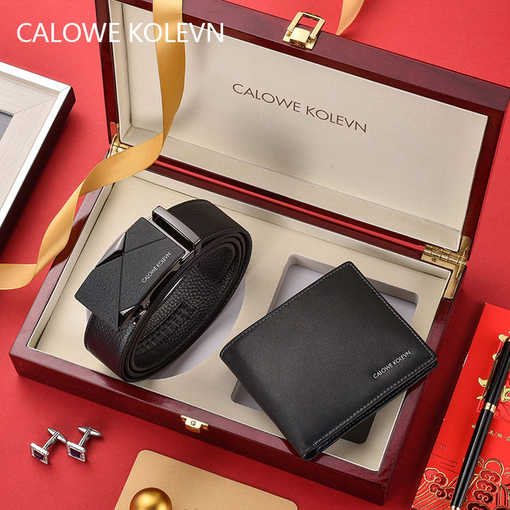 Calowe Kolevn Genuine Men Wallet Leather Short 2024 New Arrival Billfold Wallet Gift for Males