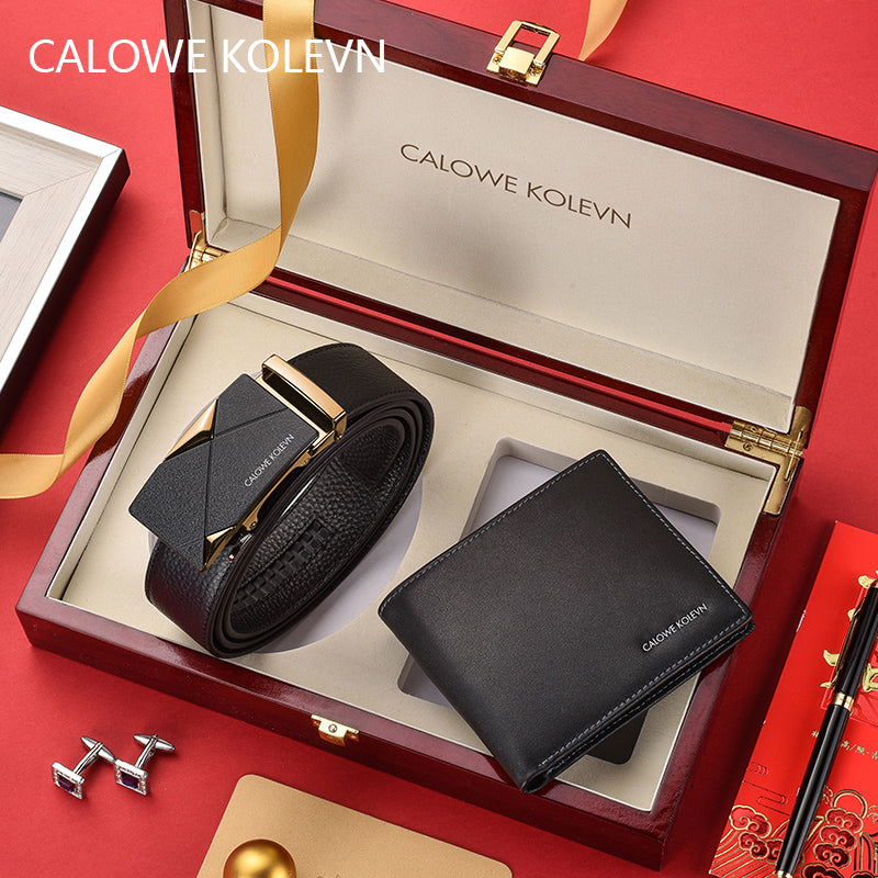 Calowe Kolevn Genuine Men Wallet Leather Short 2024 New Arrival Billfold Wallet Gift for Males