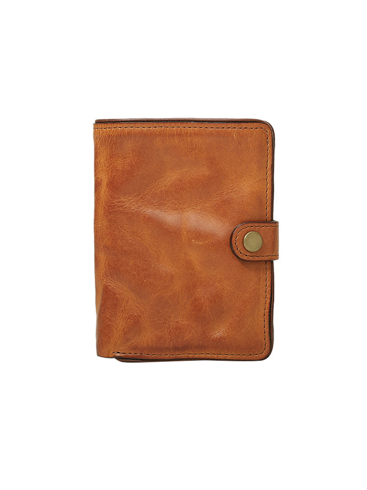 Men's Vertical Handmade Retro Driving License Card Holder Skeleton-Skin