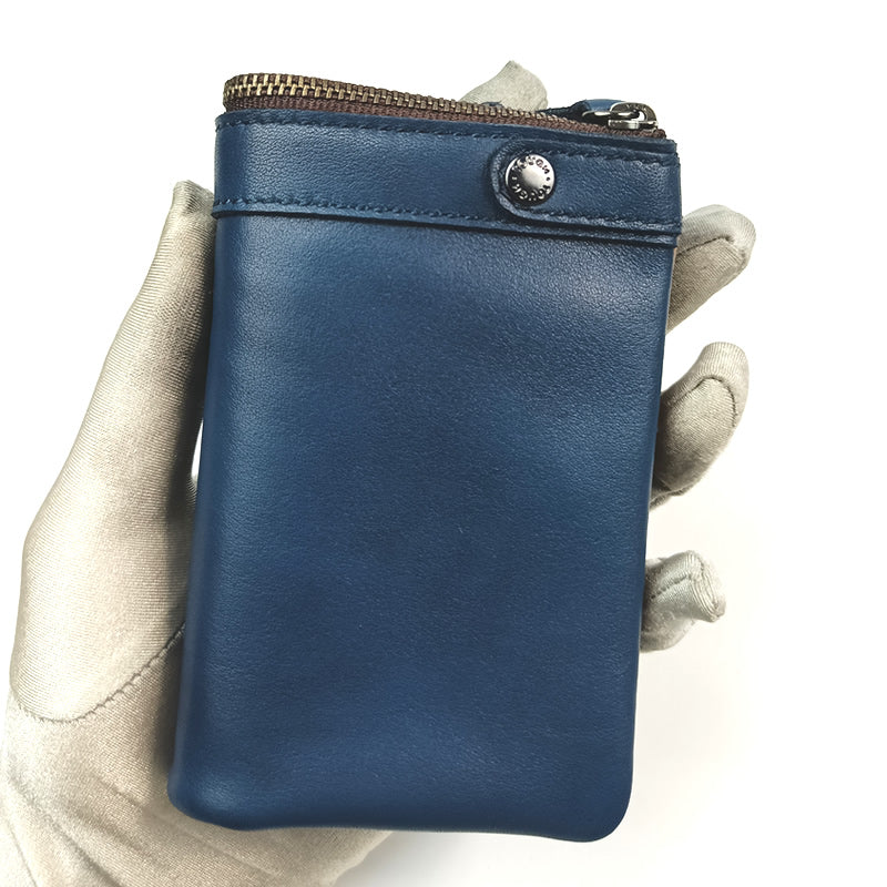 Tough Japan Men Genuine Leather Personality Vertical Wallet