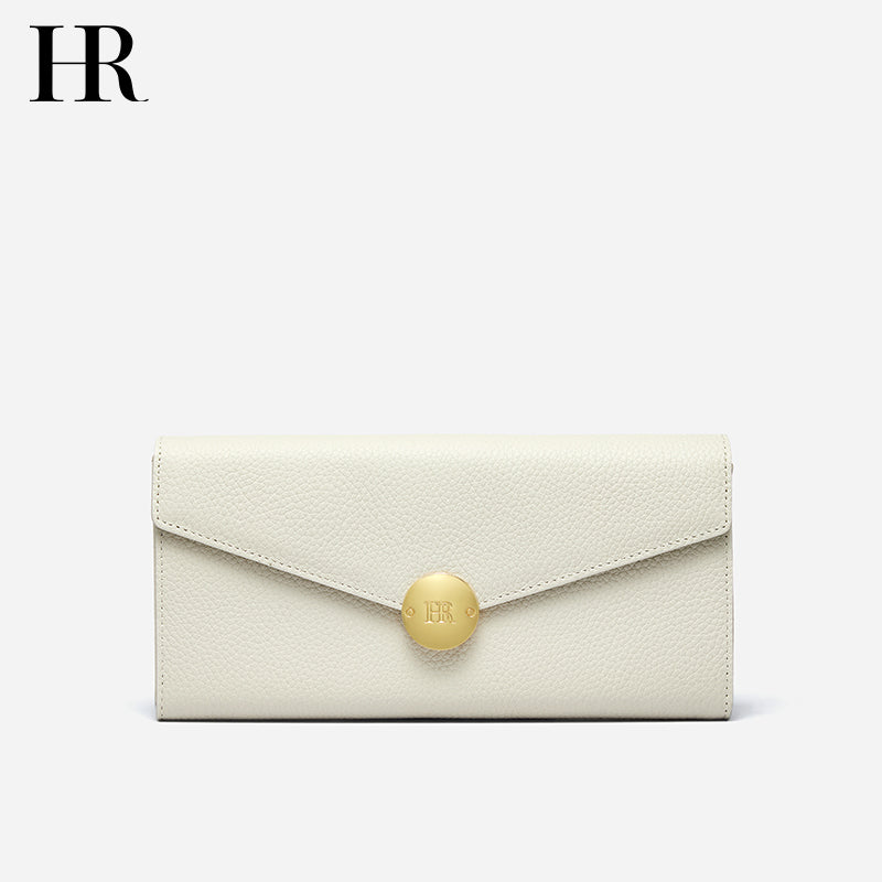 HR HR 2025 New Wallet Fashion First Layer Cowhide Long Wallet Coin Purse Western Style Certificate Clutch Bag