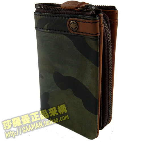 Tough Japan Men Genuine Leather Personality Vertical Wallet