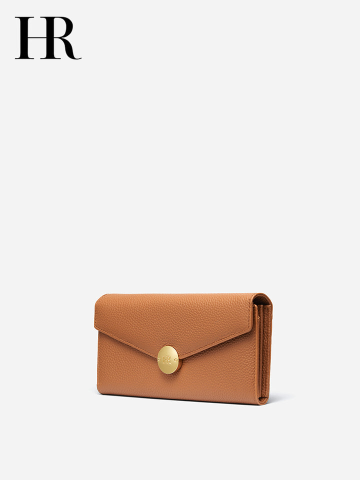HR HR 2025 New Wallet Fashion First Layer Cowhide Long Wallet Coin Purse Western Style Certificate Clutch Bag