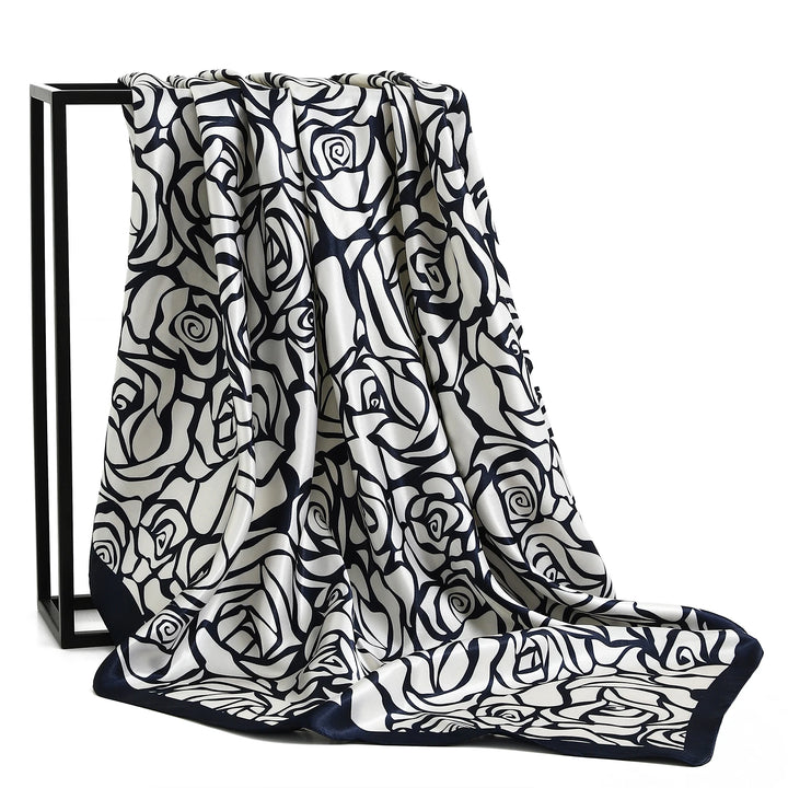 90×90cm Twill Scarf – Printed Silk Bandana for Women & Office Looks