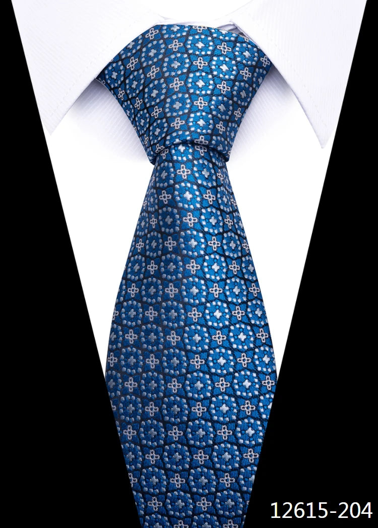 Tie Gravatas Fashion Wholesale Woven 8 cm Necktie Wedding Accessories Blue Man Dot Fit Group Party Office