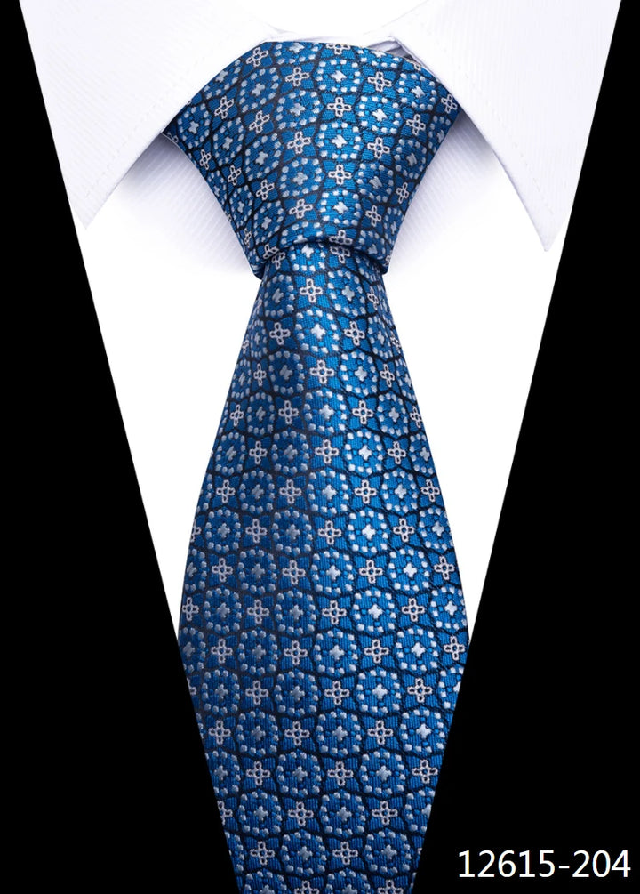 Tie Gravatas Fashion Wholesale Woven 8 cm Necktie Wedding Accessories Blue Man Dot Fit Group Party Office
