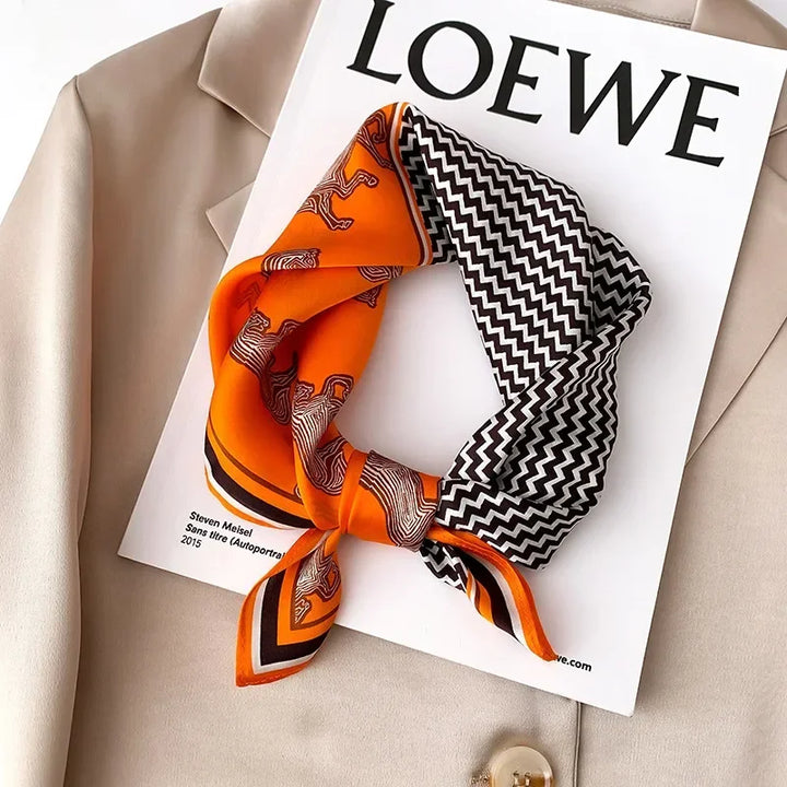 Mulberry Silk Square Scarf – Luxury Bandana & Headwrap for Women