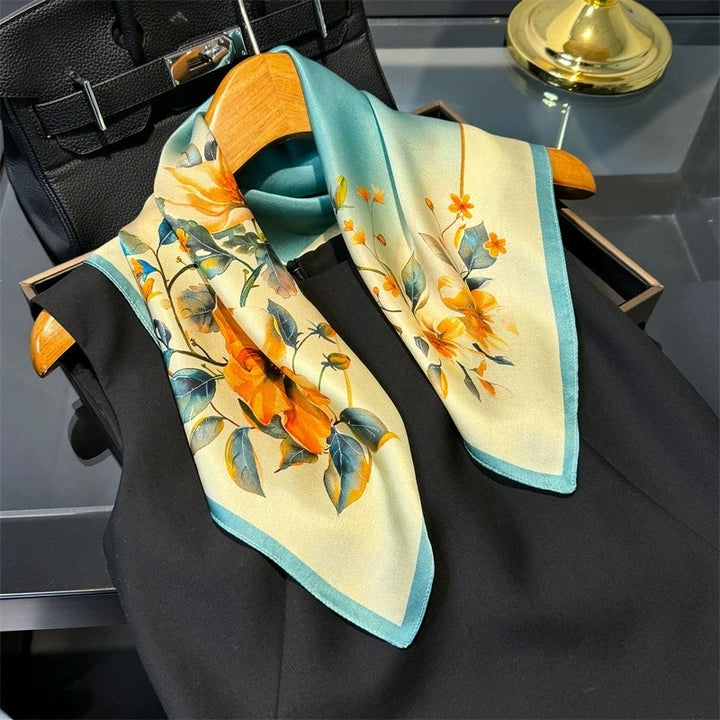 Mulberry Silk Square Scarf – Luxury Bandana & Headwrap for Women