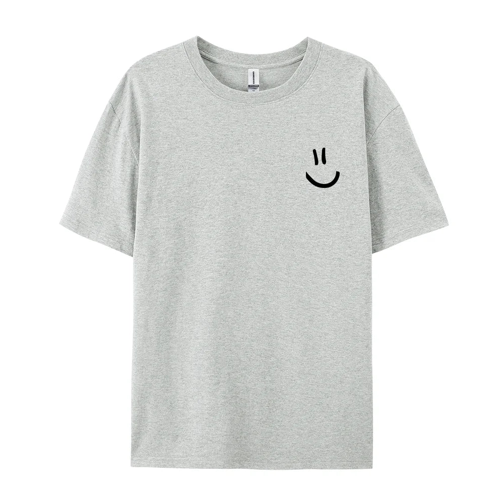 Minimalist Smile Tee – Street Style Summer Top
