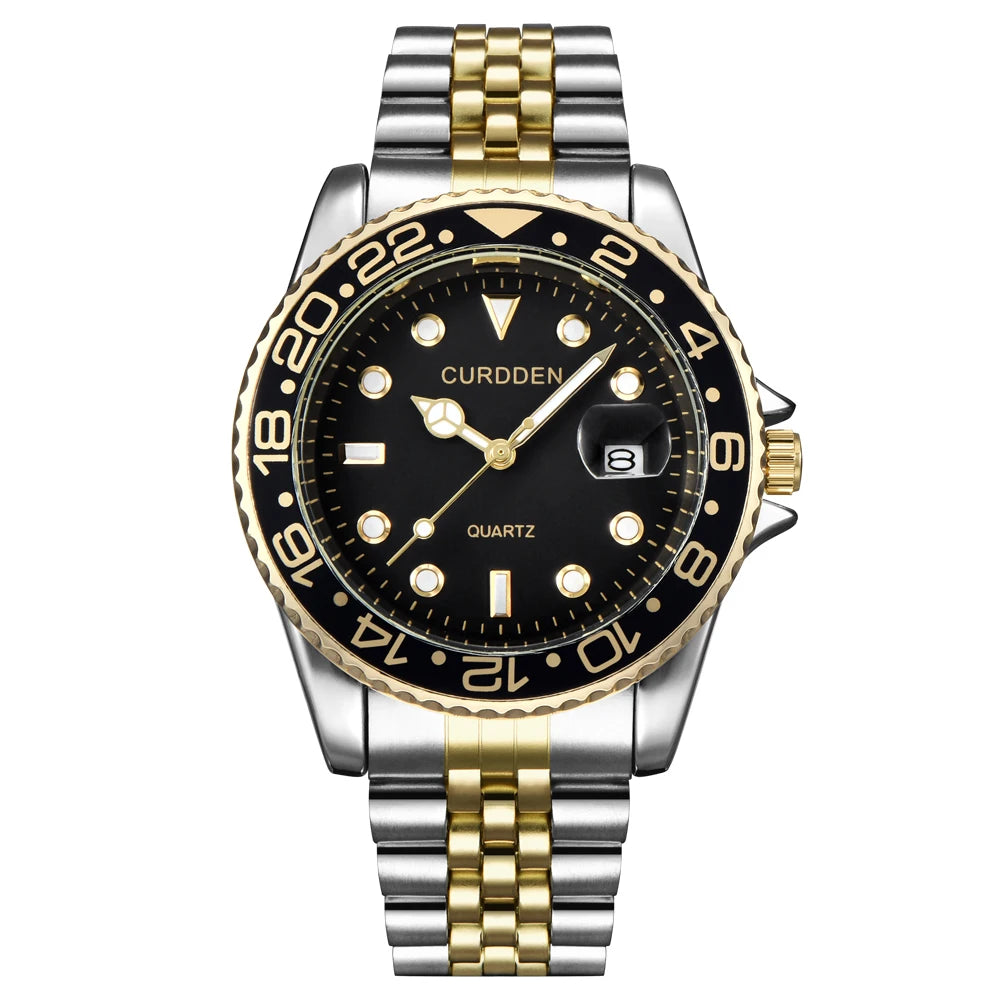 Stainless Steel Band Quartz Watch for Men