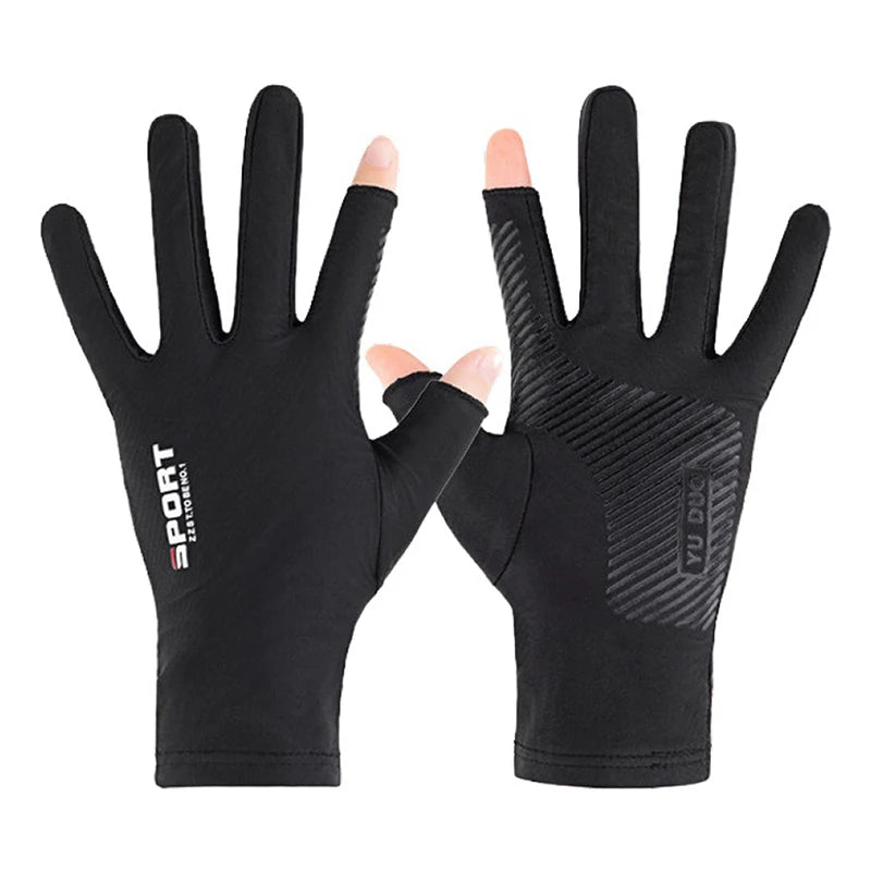 Outdoor Winter Fishing Gloves Waterproof Three Or Two Fingers Cut Anti-slip Climbing Keep Warm Hiking Camping Riding Gloves