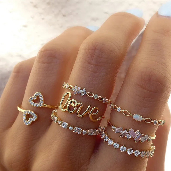 Silver Crystal Rings