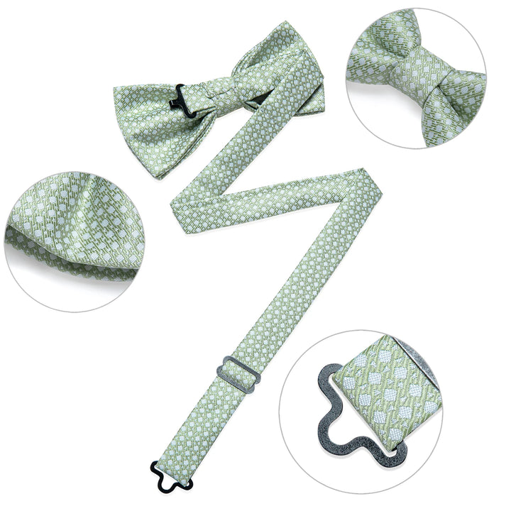 Men’s Pre-tied Bow Tie Set – Wedding & Groom Accessories
