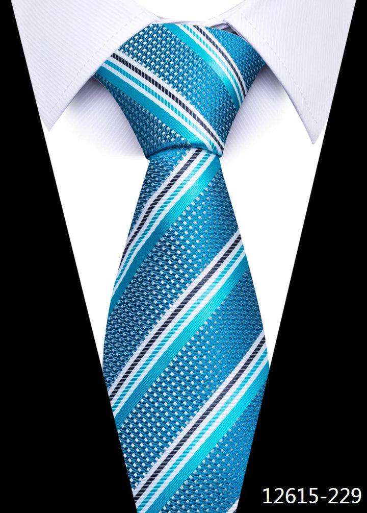 Tie Gravatas Fashion Wholesale Woven 8 cm Necktie Wedding Accessories Blue Man Dot Fit Group Party Office