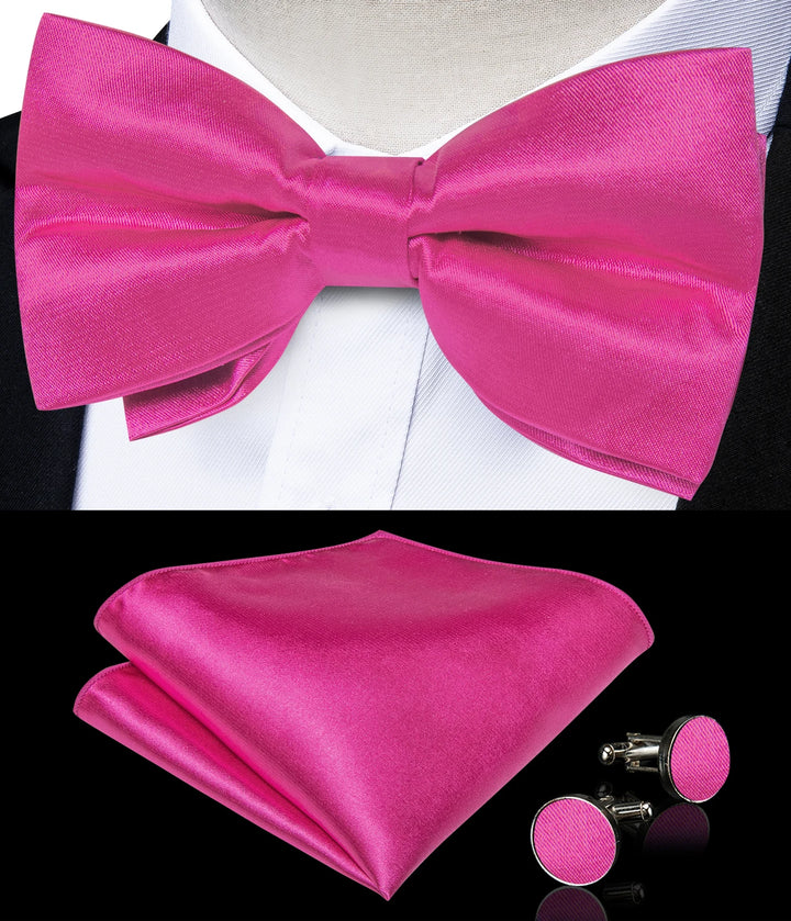 Men’s Pre-tied Bow Tie Set – Wedding & Groom Accessories