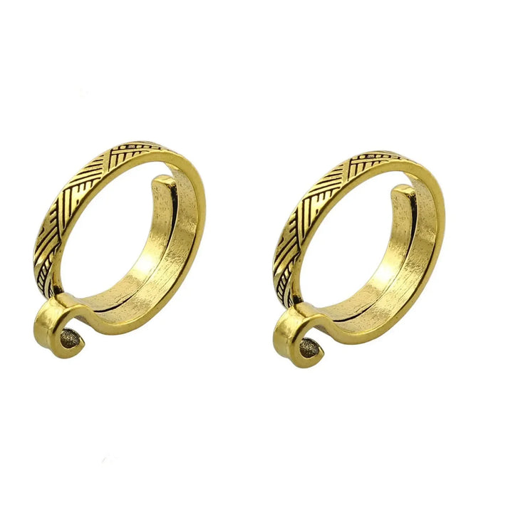 Adjustable Metal Crochet Loop Rings (2pcs)