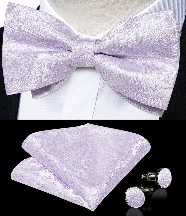 Men’s Pre-tied Bow Tie Set – Wedding & Groom Accessories