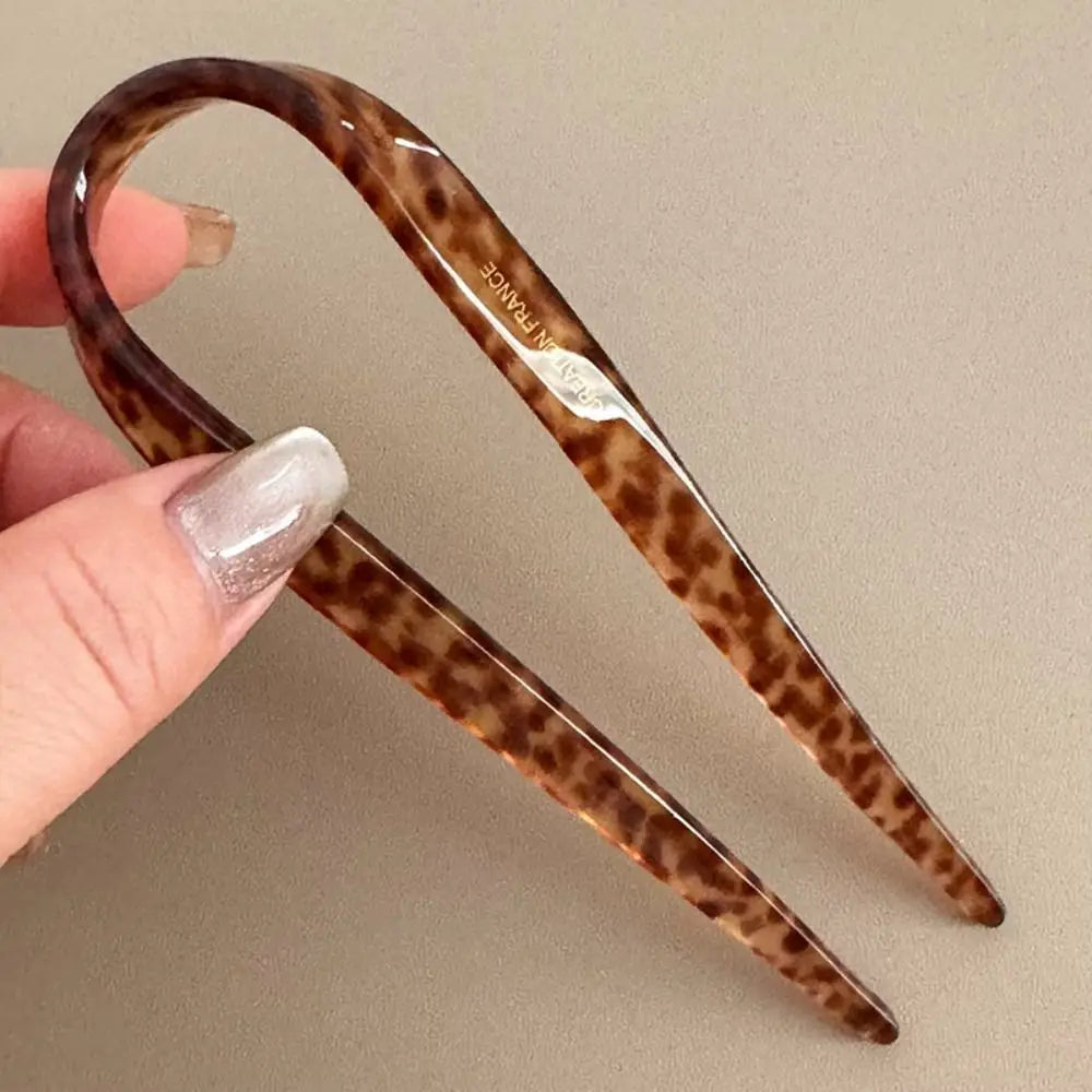 Hairstyle Tool Hair Accessories Hair Fork U-Shaped Headbands Hair Sticks Acetate Headwear Hairpin for Women/Girls
