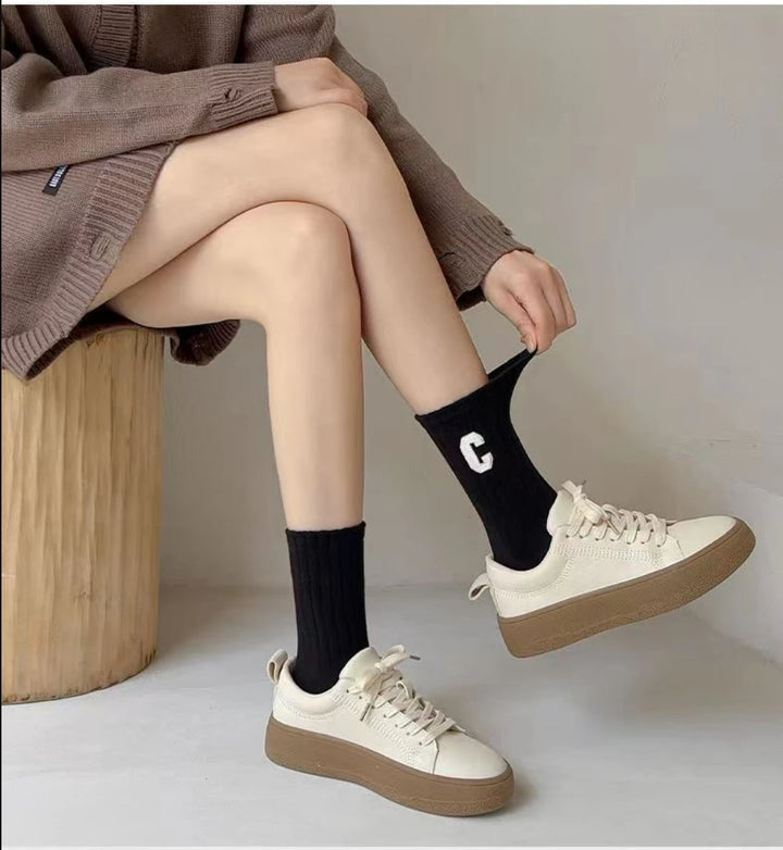 Women’s C-Print Socks – Set of 5.