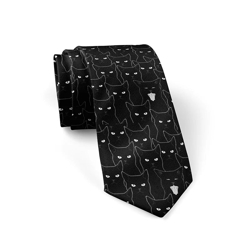 Fun Mathematical Formula Men's Tie 3D Printing 8CM Fashion Novelty Creative Tie Number Symbol Casual Trend Party Tie Unisex