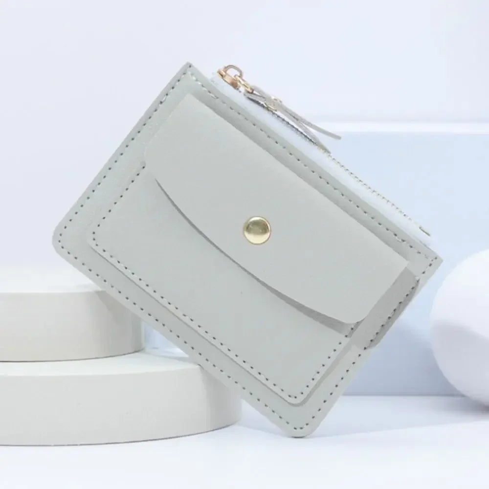 PU Leather Women’s Wallet – Multi-Card Coin Purse with Zipper