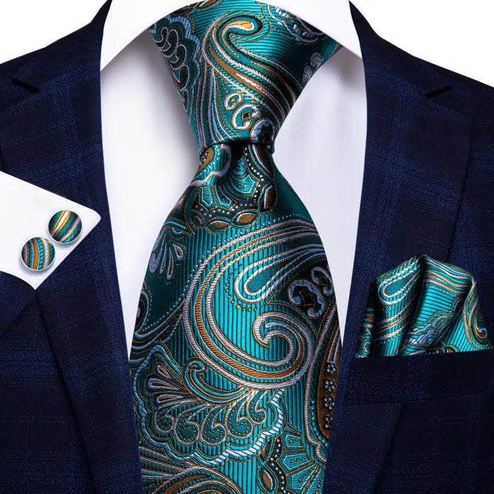 Hi-Tie 8.5cm Business Black Solid Paisley 100% Silk Men's Tie Neck Strip Ties for Men Formal Luxury Wedding Neckties Gravatas