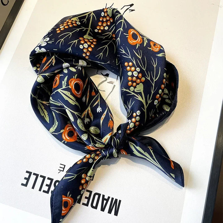 Mulberry Silk Square Scarf – Luxury Bandana & Headwrap for Women