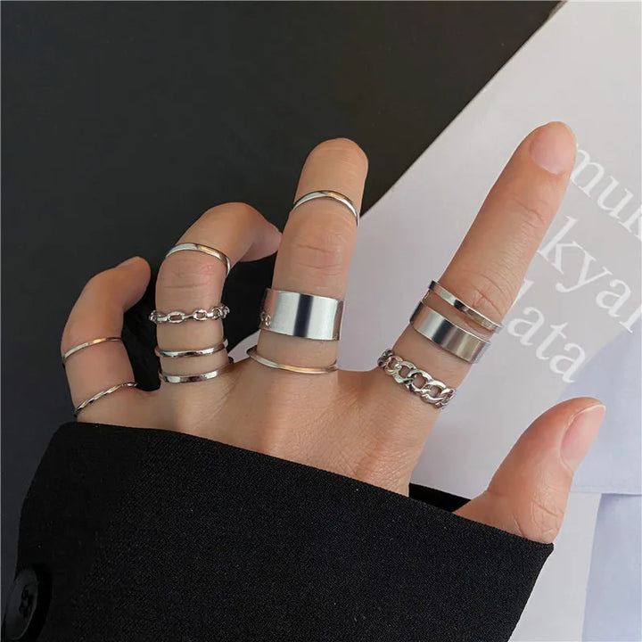 Silver Crystal Rings