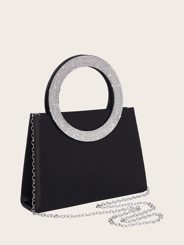 Elegance Noir Clutch – Sophisticated Black Bag for Parties & Events