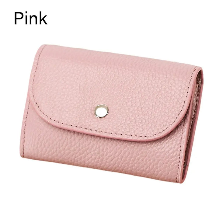 Portable Leather Coin Purse – Large Capacity Wallet & Card Holder