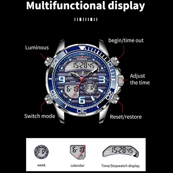 Top Brand Luxury Watch – Waterproof Digital Quartz Wristwatch for Men