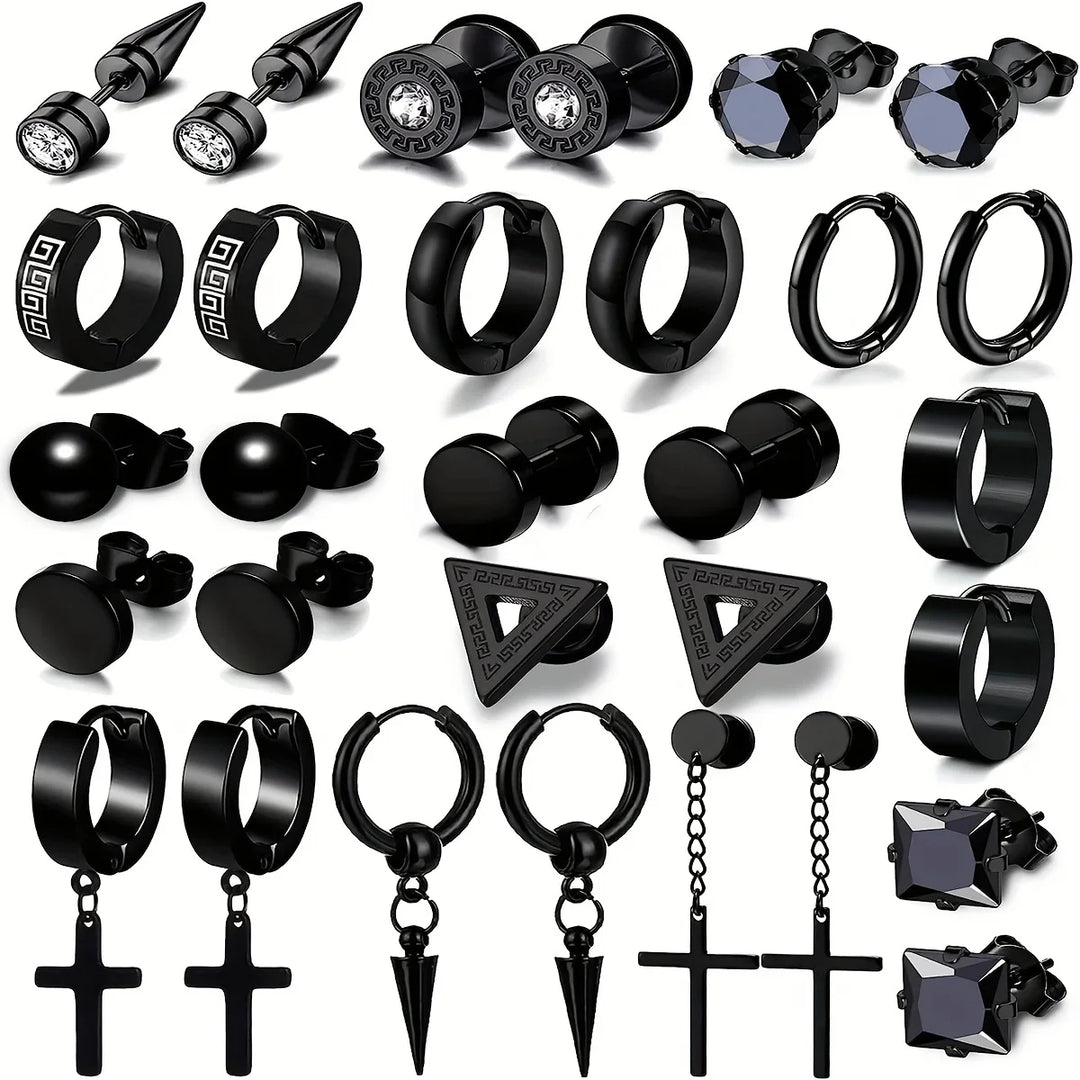 EdgeFusion™ – Trendy Stainless Steel Earring Set for Every Occasion