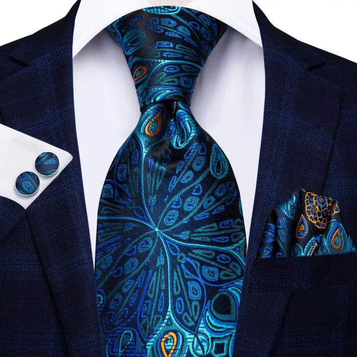 Hi-Tie 8.5cm Business Black Solid Paisley 100% Silk Men's Tie Neck Strip Ties for Men Formal Luxury Wedding Neckties Gravatas