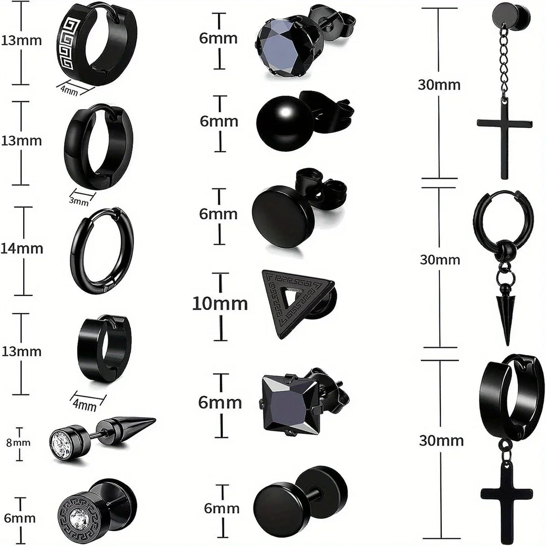 EdgeFusion™ – Trendy Stainless Steel Earring Set for Every Occasion
