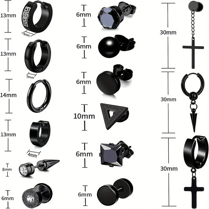 EdgeFusion™ – Trendy Stainless Steel Earring Set for Every Occasion