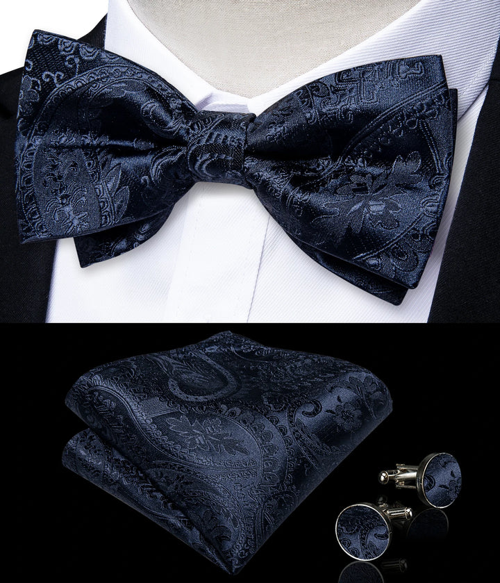Men’s Pre-tied Bow Tie Set – Wedding & Groom Accessories