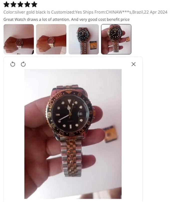 Stainless Steel Band Quartz Watch for Men