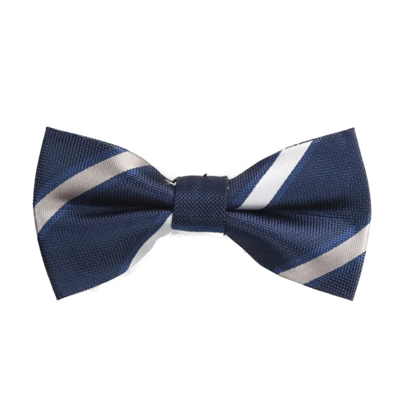Men’s Classic Black Bow Tie – Formal Polyester Woven Pattern