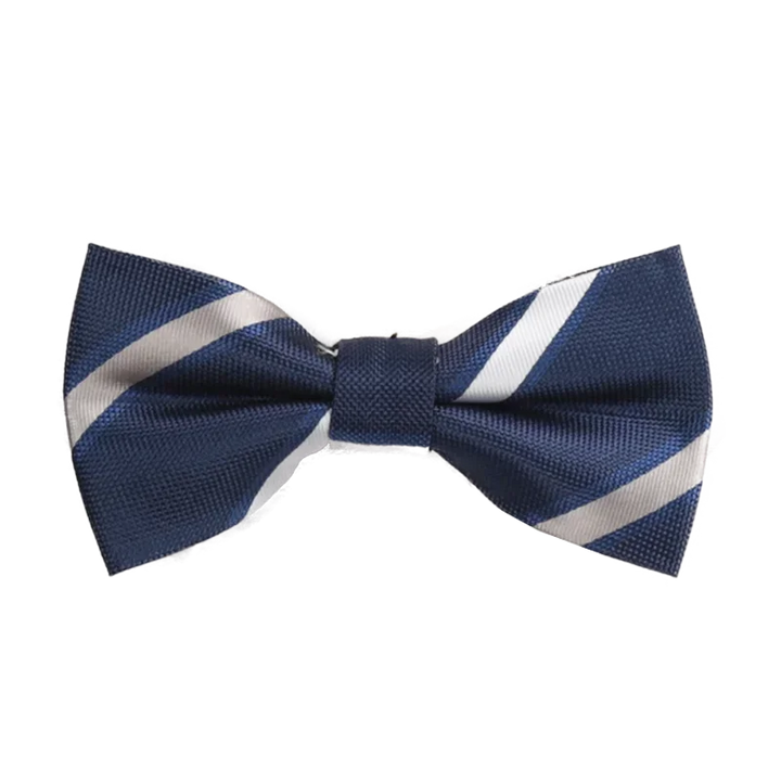 Men’s Classic Black Bow Tie – Formal Polyester Woven Pattern