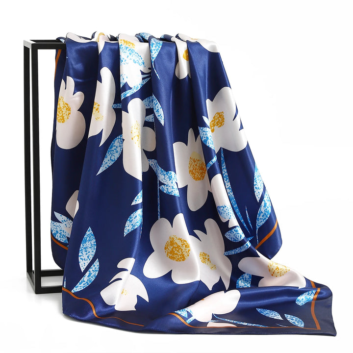 90×90cm Twill Scarf – Printed Silk Bandana for Women & Office Looks