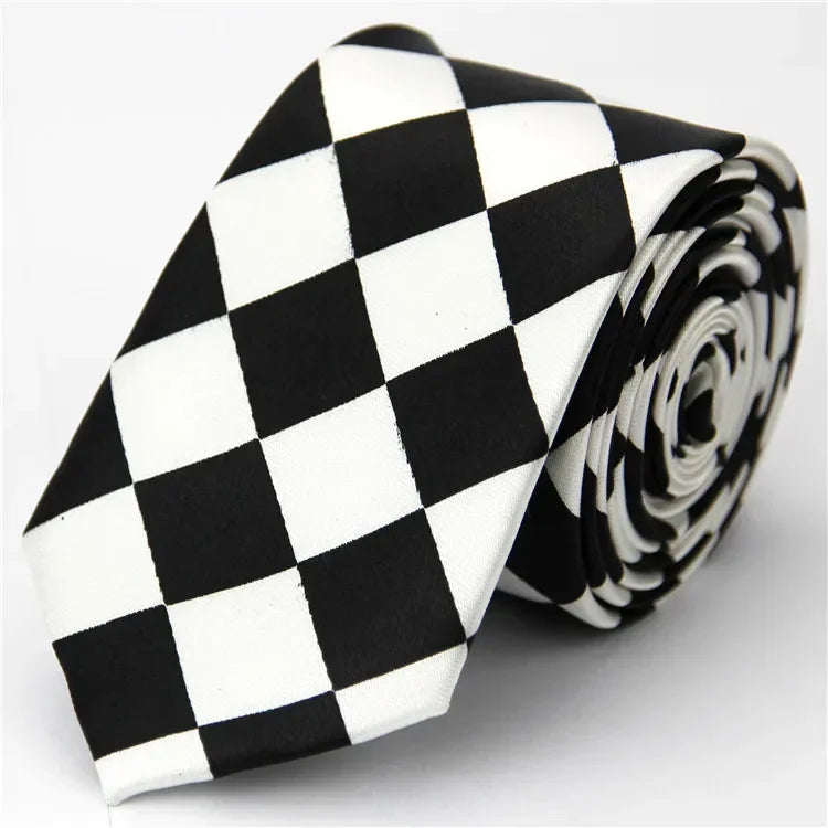 Narrow Tie for Men Women  5cm (2") Skinny Wedding Black Blue Red Pink White Purple Green Gray Piano Skull Print Slim Necktie