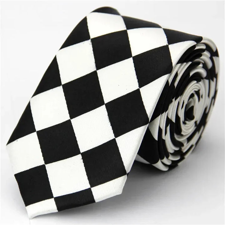 Narrow Tie for Men Women  5cm (2") Skinny Wedding Black Blue Red Pink White Purple Green Gray Piano Skull Print Slim Necktie